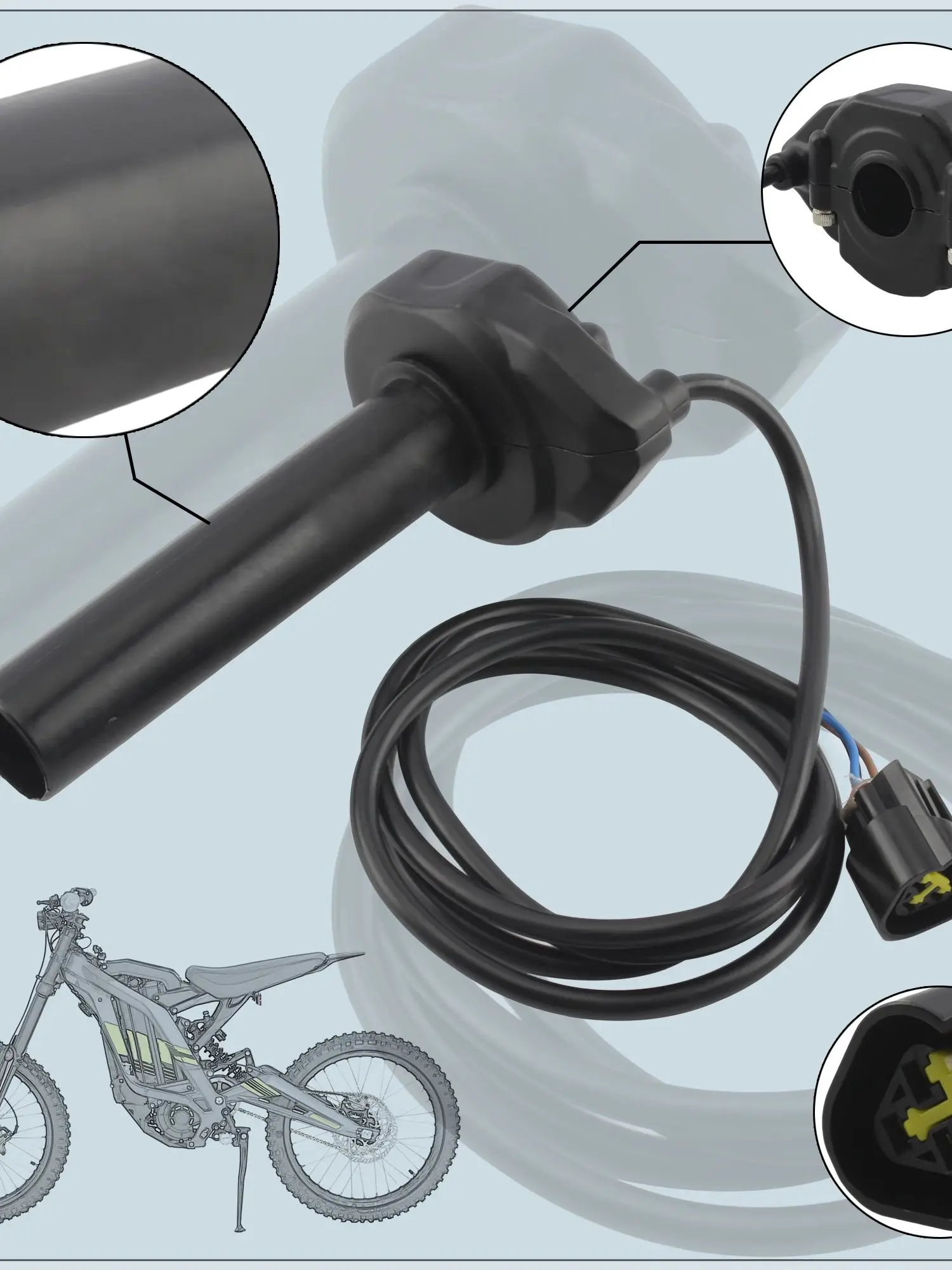 AliExpress PowerMotor Universal Motorcycle Throttle Grips Anti-Slip Accelerator Handlebar For Surron Light Bee S X Pit Dirt Bike Motocross Accessories