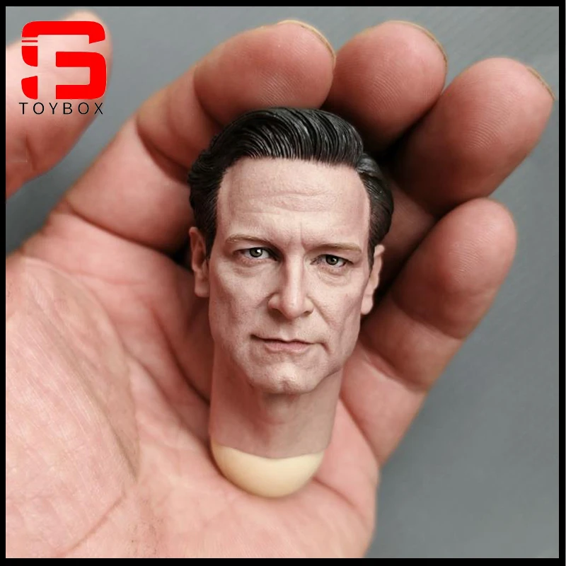 Model głowy Colin Firth w skali 1/6, rzeźbiony, pasujący do 12-calowych męskich figurek żołnierzy, lalek.
