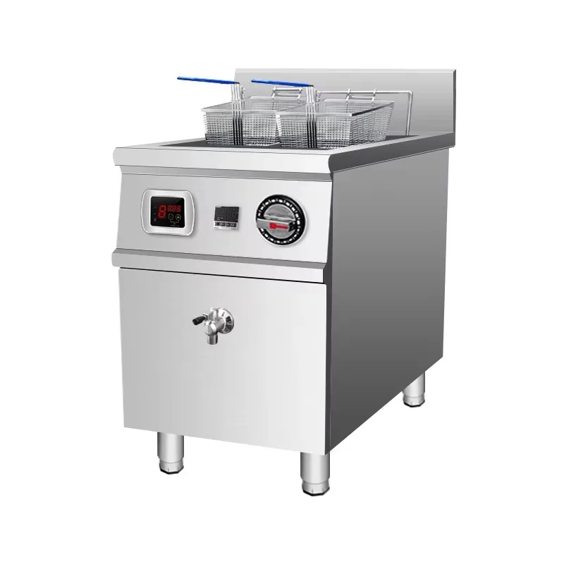 

Commercial Grade Induction Deep Fryer Open Electric Oil Fryer with Stainless Steel Construction 5KW Power for Commercial Use