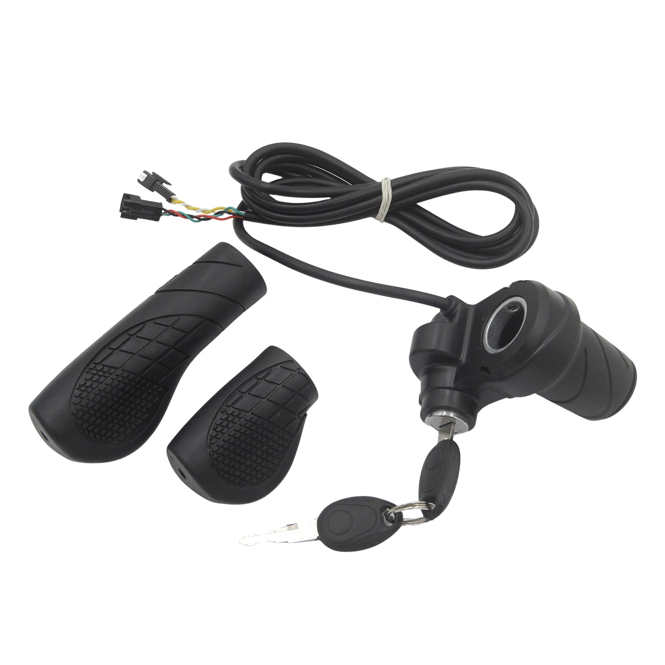 Acelerador de medio giro con sensor Hall para bicicleta eléctrica de 5V, con llave de bloqueo eléctrico, accesorios de reparación para scooter, 20X Half Throttle