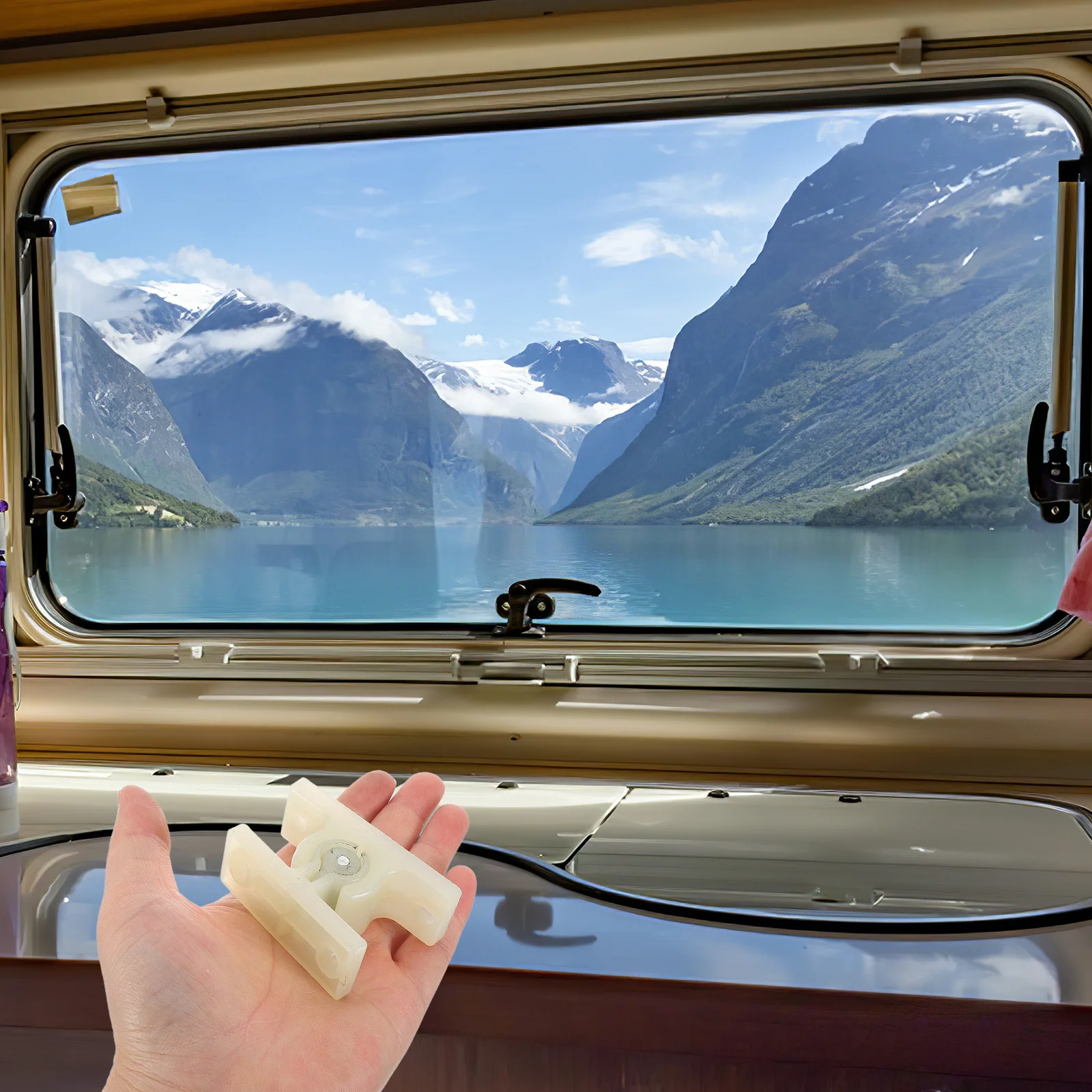 

Rv Door Catch Flexible Shock Absorption Durable Nylon Silent Design Protects Rv Doors Windows Against Scratches and Damage Easy