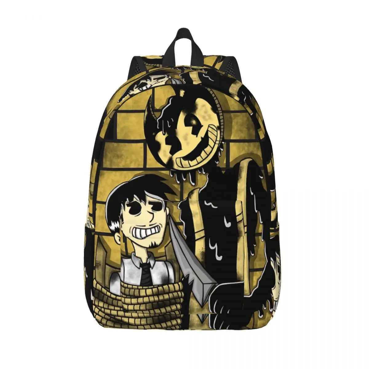 

Bendy And The Dark Revival Backpack for Boy Girl Kids Student School Bookbag Horror Game Daypack Preschool Kindergarten Bag
