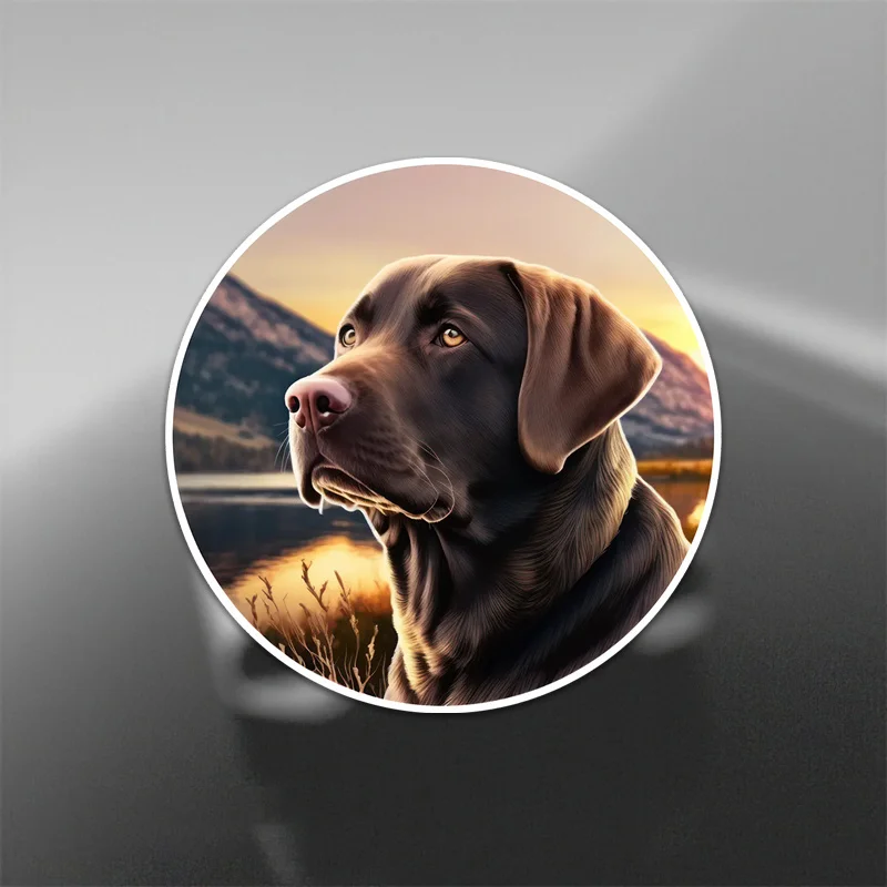 1pc Labrador Anime Cartoon Decal - Self-Adhesive, Single Use, Matte Finish, Irregular Shape, Weather-Resistant Sticker for Car,