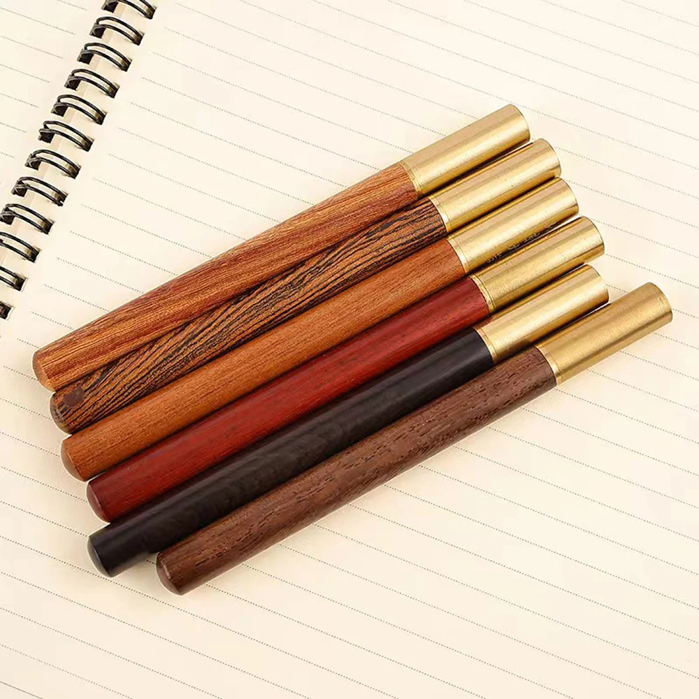 Luxury Elegant Ballpoint Pen For School Office Supplies Writing Calligraphy Kawaii Wooden Ballpen Blue Black Replacement Refill