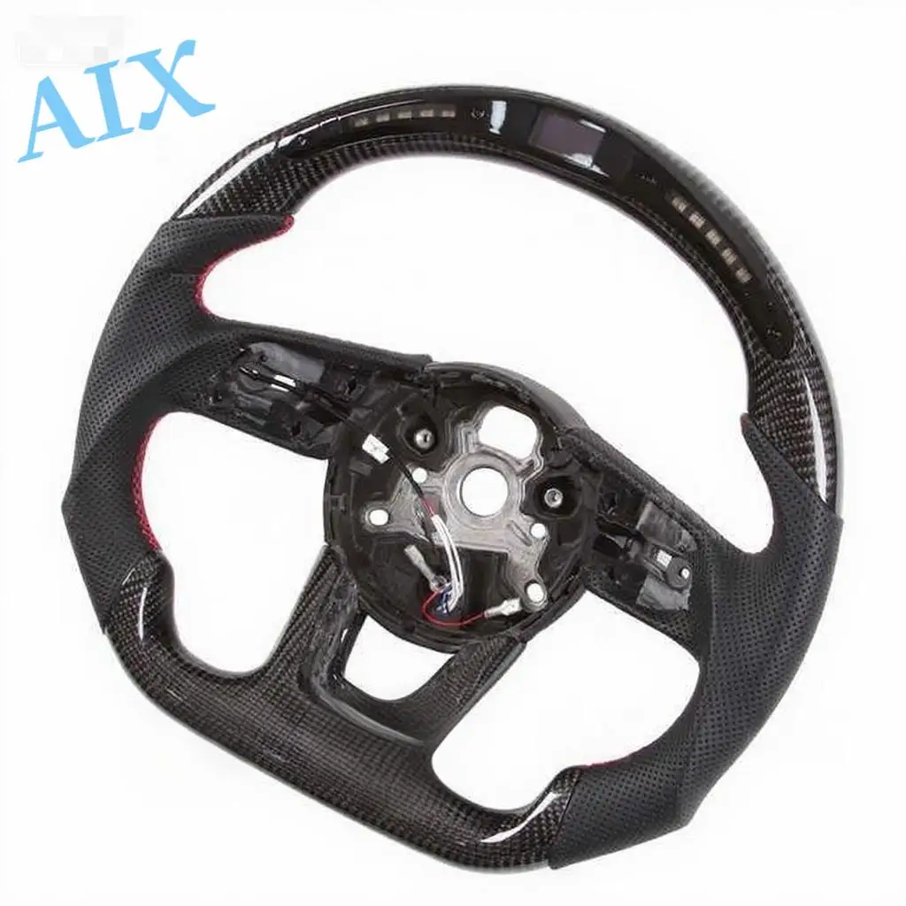 

LED Carbon Fiber Steering Wheel for Audi RS RS3 RS4 RS5 RS6 RS7 S-line Exhaust S3 S4 S5 S6 2017 to 2020