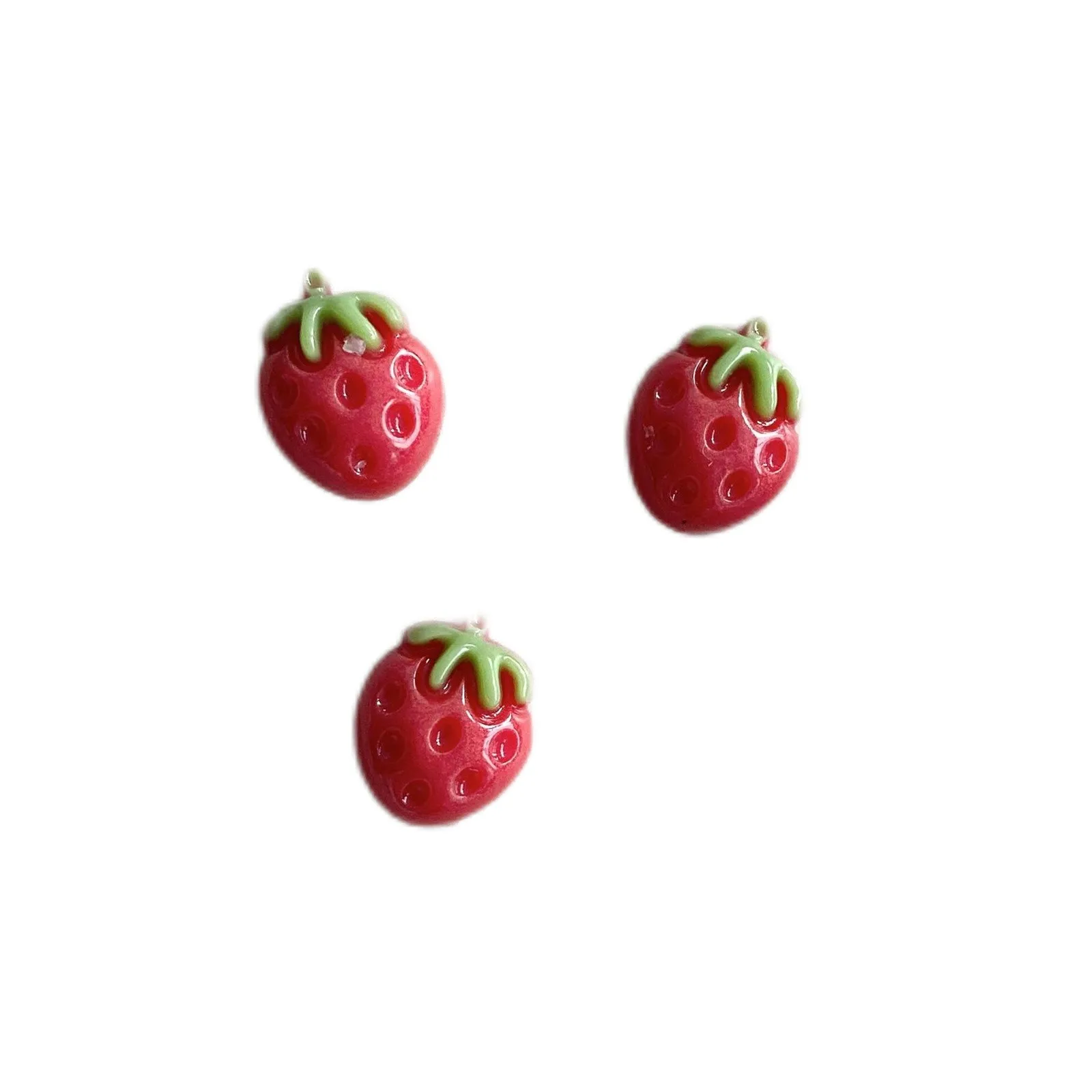 30 pezzi/lotto fragola frutta/uva resina cabochon con retro piatto forniture d'arte alimentare decorazione fascino artigianato