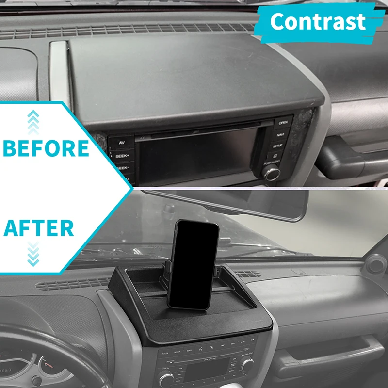 Car Phone Holder Mount For Jeep Wrangler JK 2007 2008 2009 2010 2011 Black Interior Accessories