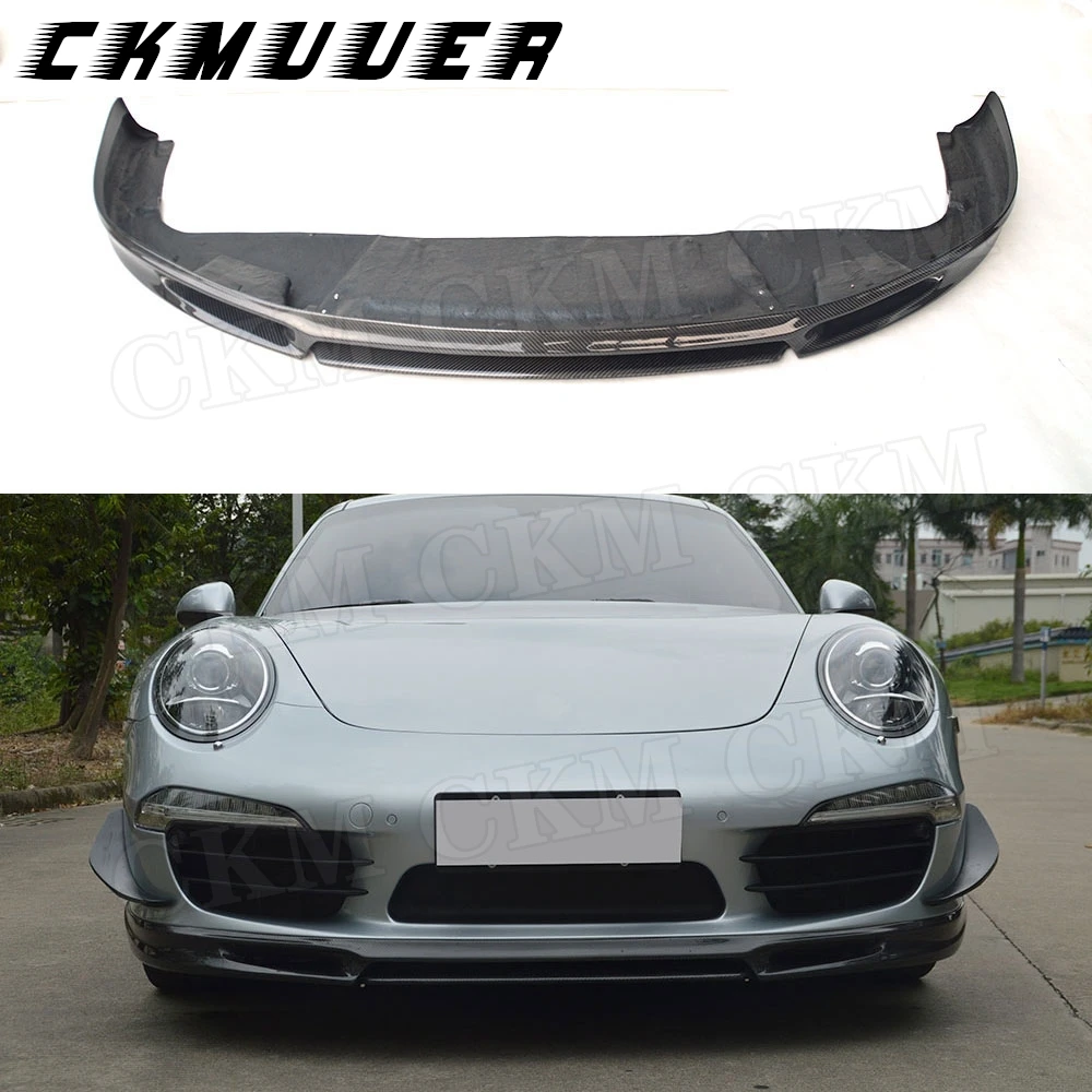 

CKMUUER защита бампера из углеродного волокна, автомобильные аксессуары, передний спойлер, подходит для Porsche 911 991 GT3 2012 2013 2014 2015 V Style