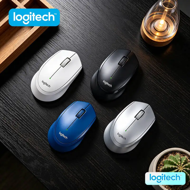 Logitech M330 Wireless Silent Mouse Ergonomic Design 2.4G Cordless Palm Rest for Laptop PC Mac Workbench Counter