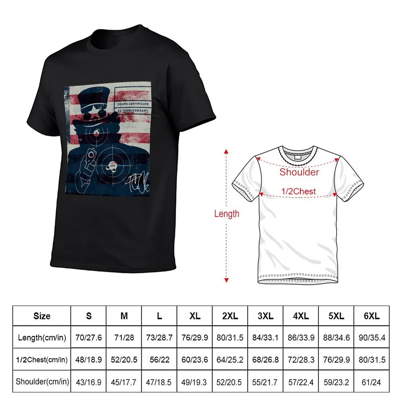 Album death certificate tour T-Shirt vintage anime shirt vintage clothes funny t shirts men