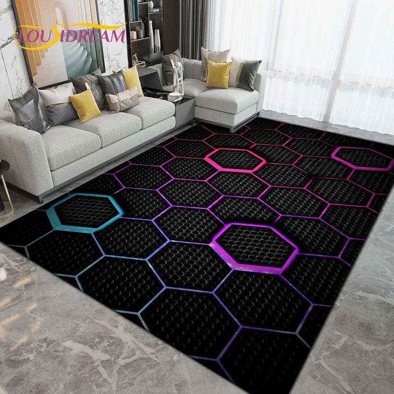 

Modern Geometric Printed Area Rug Large,Carpet Rug for Living Room Bedroom,Kitchen Bathroom Entrance Doormat Non-slip Floor Mats