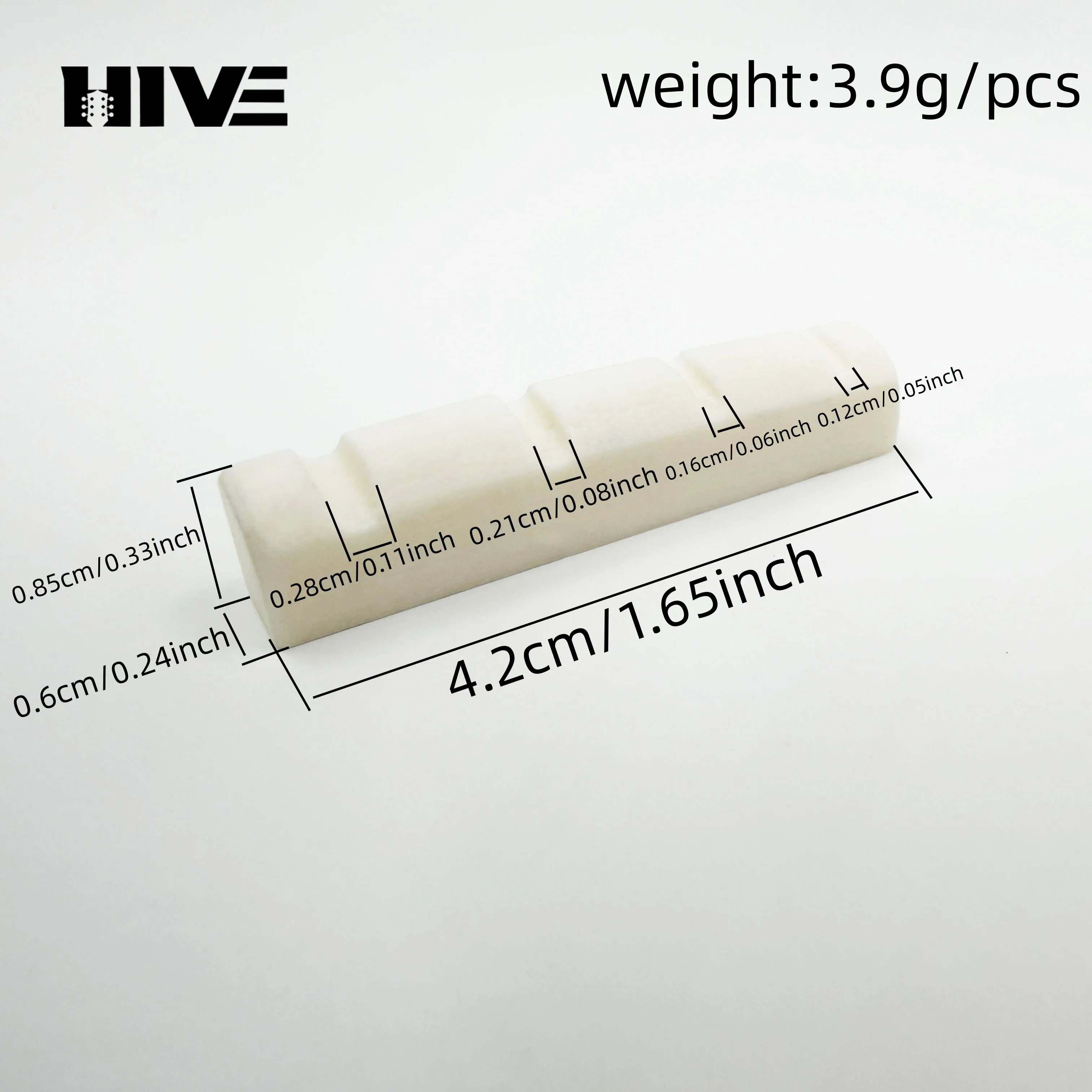 Wholesale Electric Bass Guitar Nut Ox Bone 42*6*8.5MM Left/Right Hand 4/5 Strings Electric Bass Guitar Nut view 4