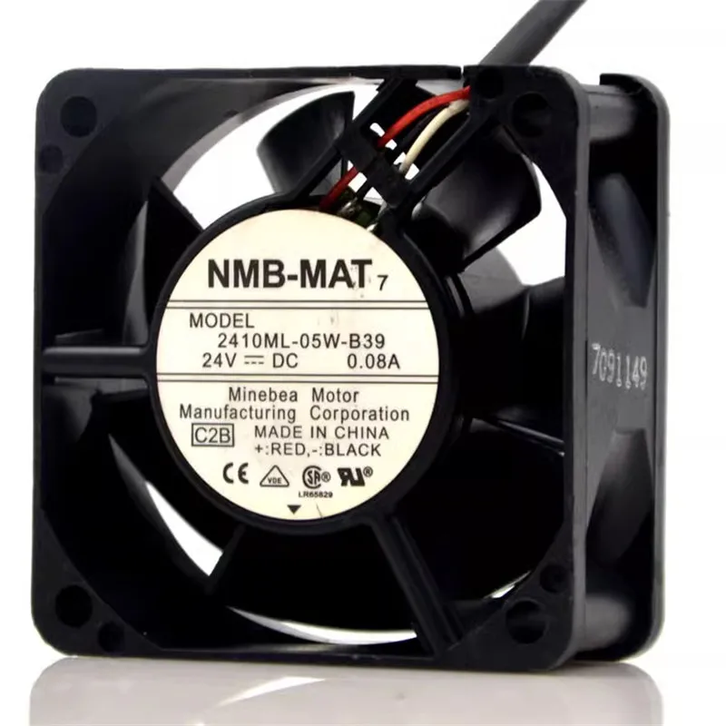 Original 60 * 60 * 25MM 24V 0.08A 6CM dual ball 3-wire frequency converter Cooling fan 2410ML-05W-B39