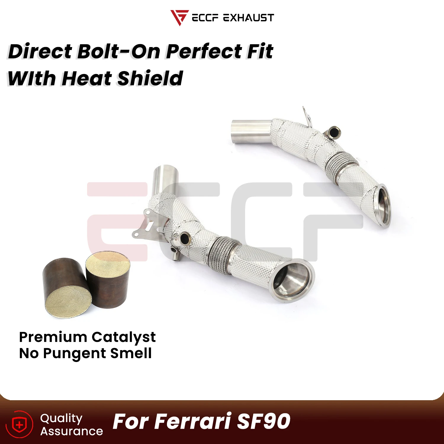 

Sporty Downpipe With Heat Shield For Ferrari SF90 Aggressive Exhaust Sound Plug and Play Upgrade Performance