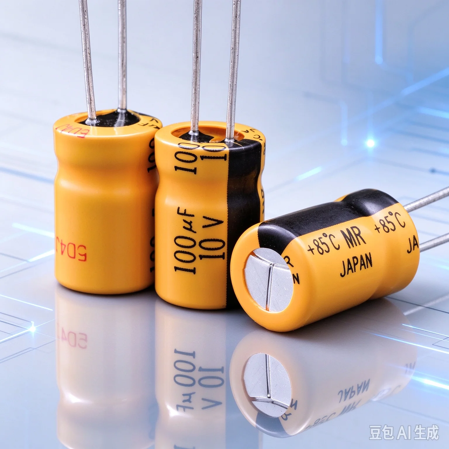 10pcs  Decoupling for Panasonic vintage MR epoxy sealed long life fever electrolytic capacitor 100UF