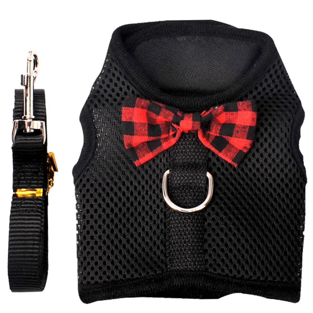1Set Pet Harness Set Mesh Vest Pulling Strap Durable Breathable Chest Strap Dog Outdoor Walking Safety Pet Harness