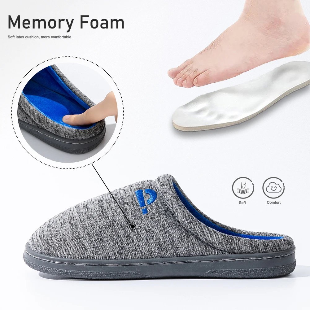 Winter men's embroidered slipp - Insole Memory Foam review and price
