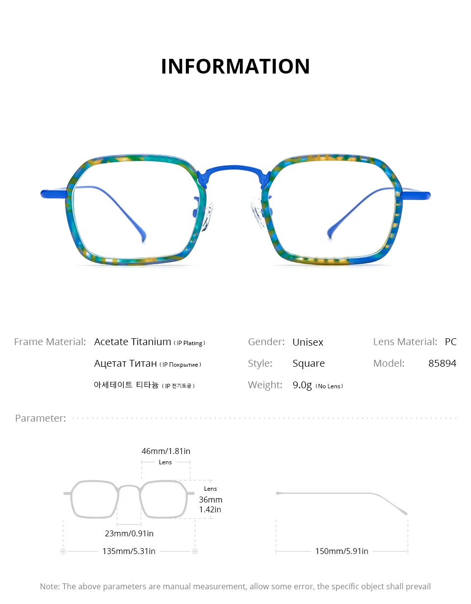 FONEX Acetat Titan Brille Rahmen Frauen 2025, Neue Mode Marke Design Retro Kleine Runde Brillen Männer Vintage Brillen 85844 – Detail 16
