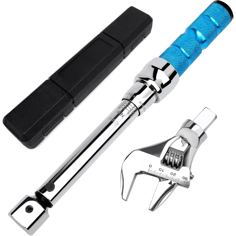 

Adjustable Torque Wrench, 5 to 30 Nm 30mm Open End Torque Wrench with Click and Changeable Head for Hvac Mini Split