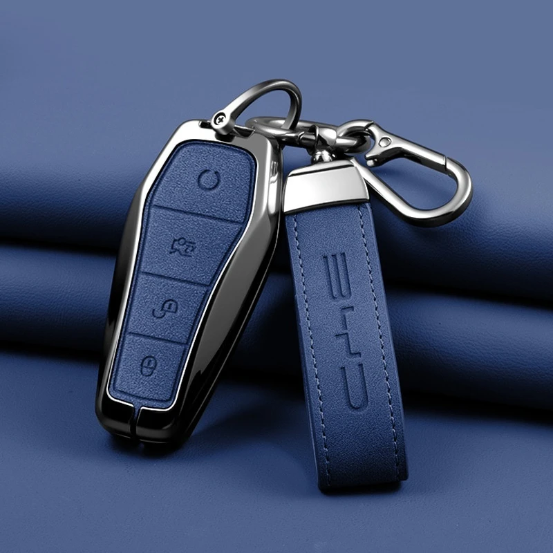 حافظة مفاتيح من سبائك الزنك للسيارة BYD Song Plus Atto 3 Han EV Yuan Tang DM 2018 Qin Seal Dolphin E2 ملحقات داخلية
