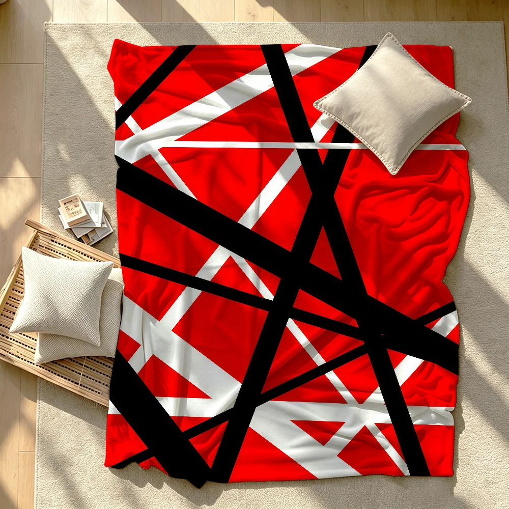 Cool Eddie Van Halen Pattern Blanket Soft Warm And Thick Perfect For Bedroom Living Room Bed Sofa Camping Picnic Office Gift
