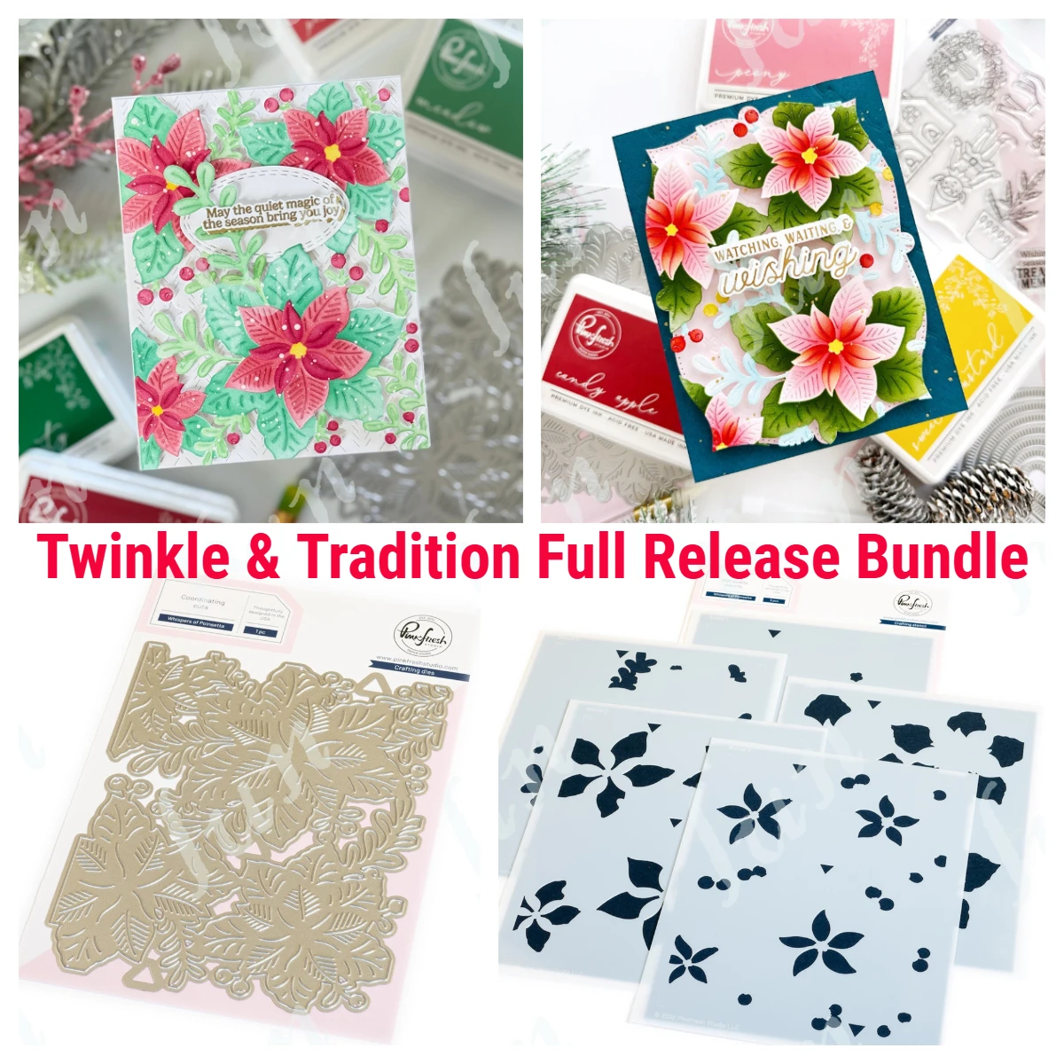 

Whispers of Poinsettia Metal Cutting Dies and Stencils Mold Craft Decoration Embossing Template DIY Paper Card Handmade