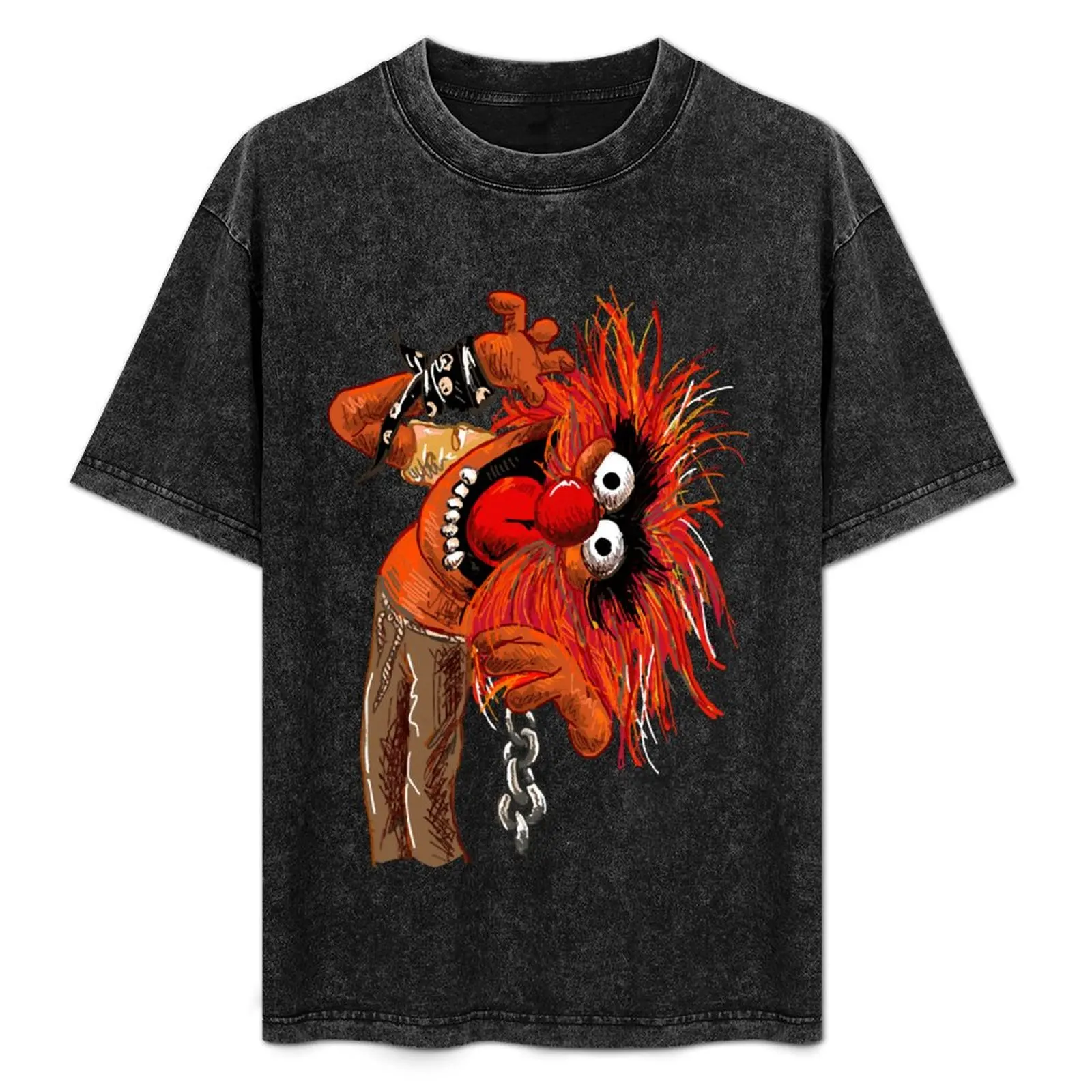 

The Muppets Animal Illustration T-Shirt Fashion Graphic Tee for Men