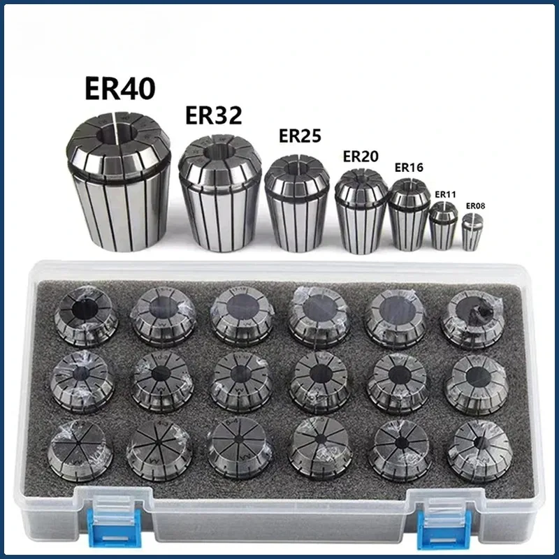 

ER Collet Set ER11 ER16 ER20 ER25 ER32 ER40 High Precision 0.008mm 0.015mm Tools Holder Clamping ER Spring Collect Chuck ER