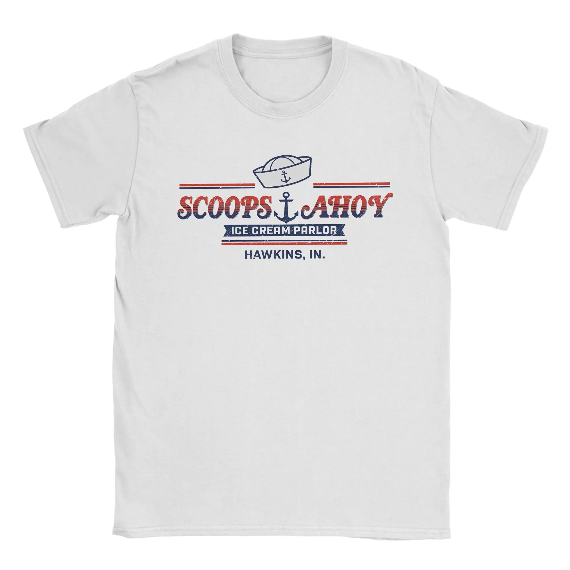 Men Scoops Ahoy Ice Cream Mascot T Shirts  Cotton Tops Funny Short Sleeve Crew Neck Tee Shirt 4XL 5XL T-Shirts
