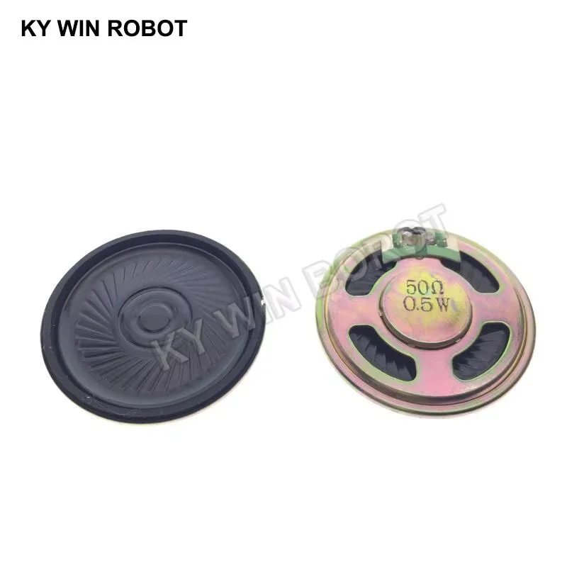 2pcs/lot New Ultra-thin Mini speaker 50 ohms 0.5 watt 0.5W 50R speaker Diameter 40MM 4CM thickness 5MM IC Electronic components