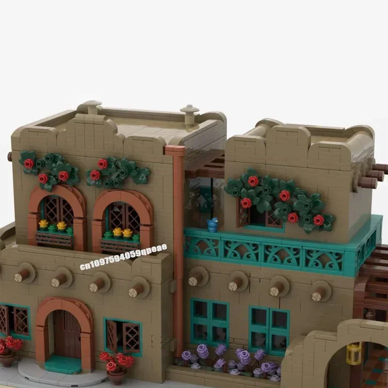 مدينة جديدة رائجة البيع عرض الشارع Moc وحدات أدوبي نزل وحدات نموذج لغز مخصص لتقوم بها بنفسك الأفكار الإبداعية لعبة طفل هدية عيد ميلاد