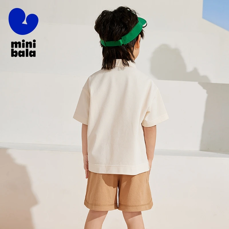 Mini Bala Set ragazzi e ragazze manica corta Set 2024 estate nuovo bambino t-shirt allentata con pantaloncini