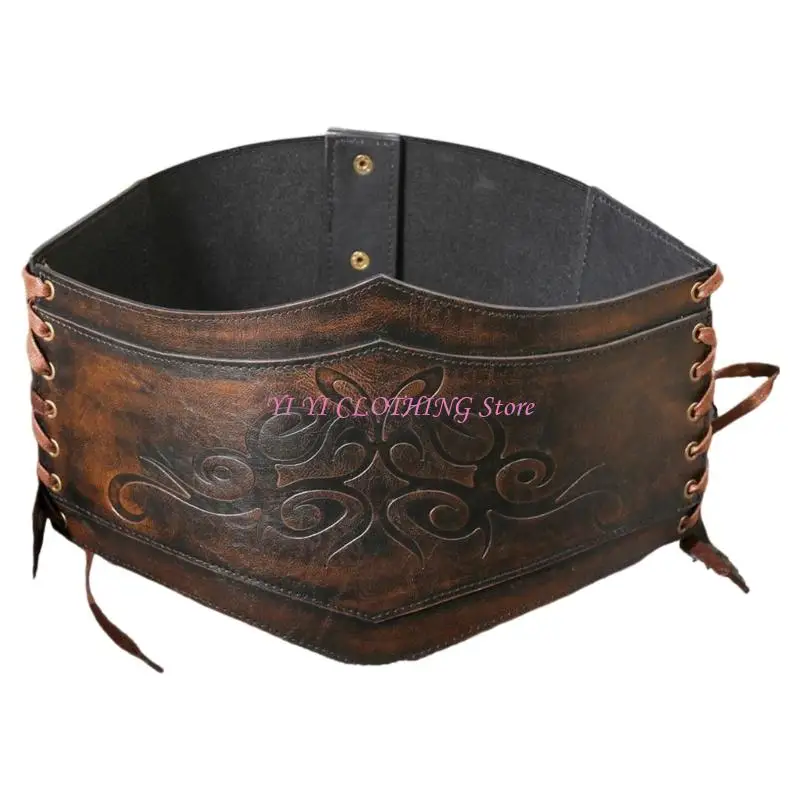 N5KF Women PU Leather Belt Historical Event Waist Strap For Theme Event Gatherings And Everyday Wear Halloween Supply
