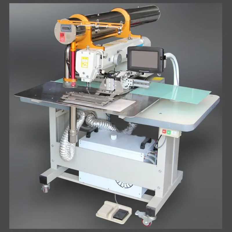 Fully automatic computer laser bag opening machine, clothing denim,  zipper bag placket multi-function machine