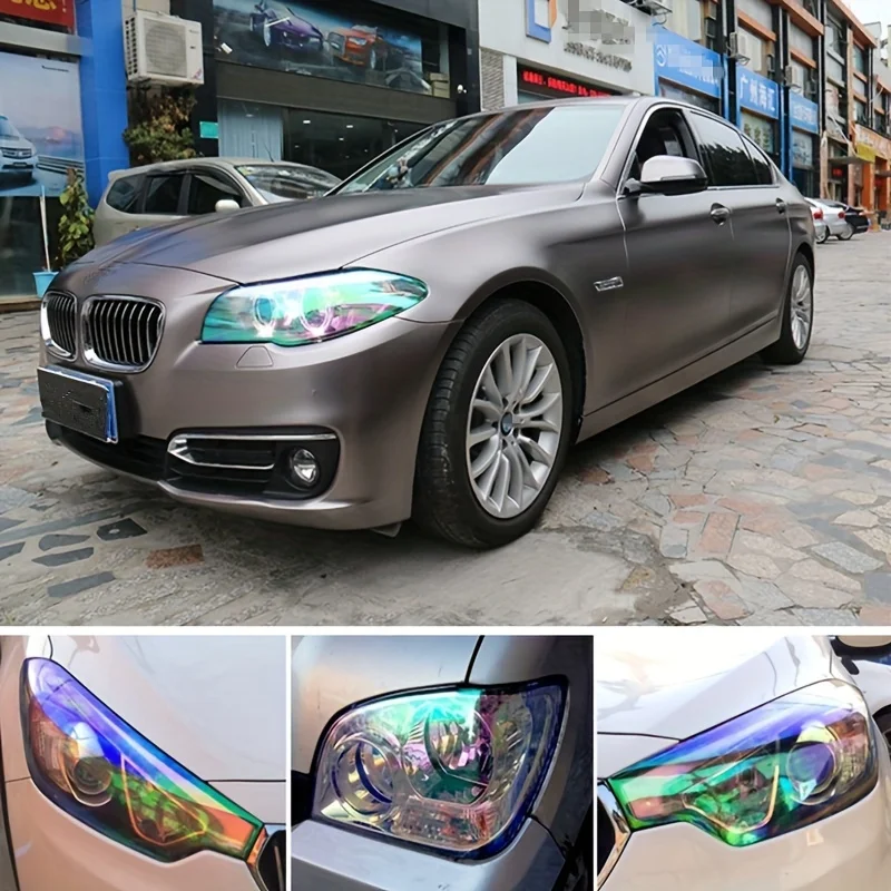 Chameleon Car Light Tint, Iridescent Color Change, Gloss Matte Clear Protection, Universal, P D&S, Gift For Car Lovers