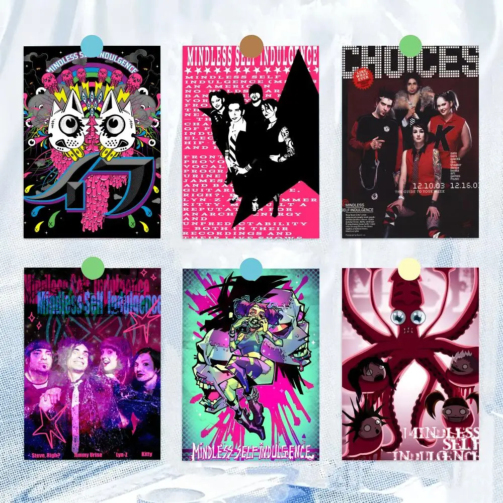 M-Mindless Self Indulgence Poster Artistic Stylish Wall Art for Home Office Bar Decor Living Ro Hot Reusable