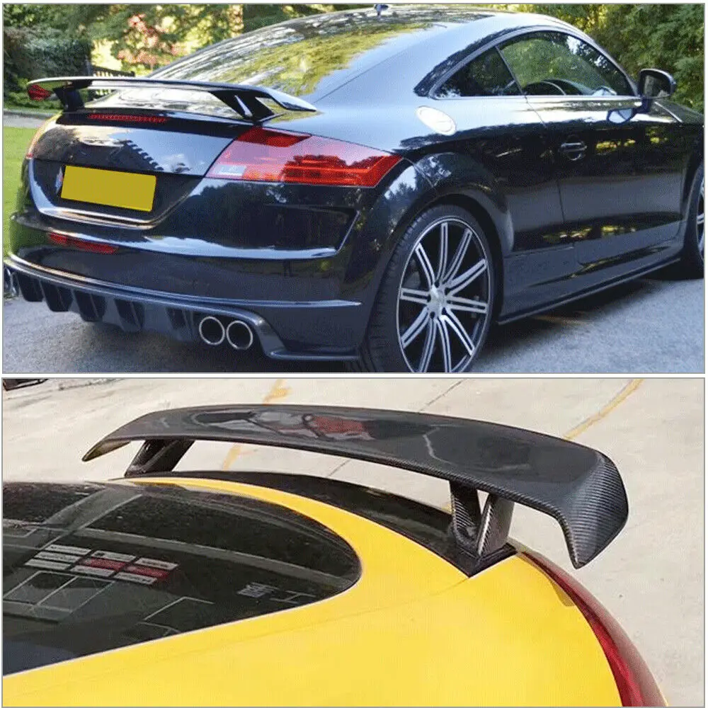 Carbon Fiber / FRP Rear Trunk Boot Double-Deck Spoiler Wing Lip for Audi TT MK2 8J TTS Coupe Convertible A5 A6 A7