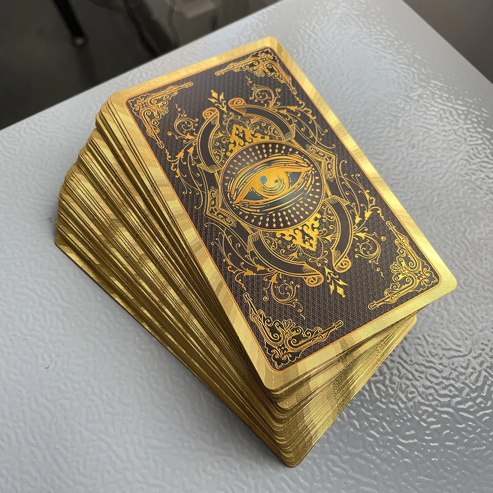 Russian Golden Tarot Cards for Work with Guide Book Prophecy Oracle Divination Deck Fortune Telling Classic 78-cards 12x7cm