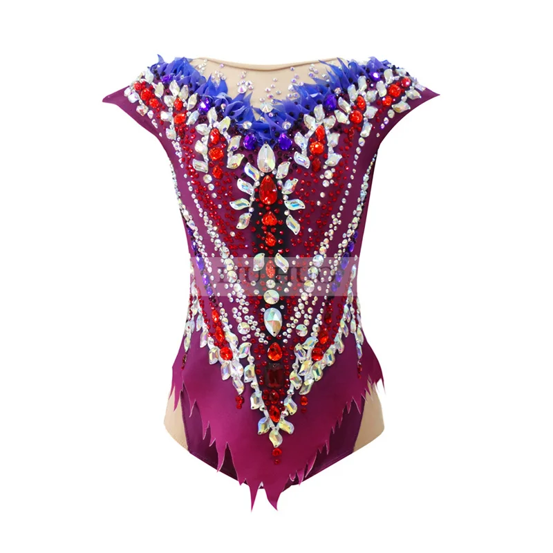 

LIUHUO для женщин и девочек, без рукавов для взрослых, художественная гимнастика, купальник для соревнований, платье для фигурного катания, колготки, красное вино