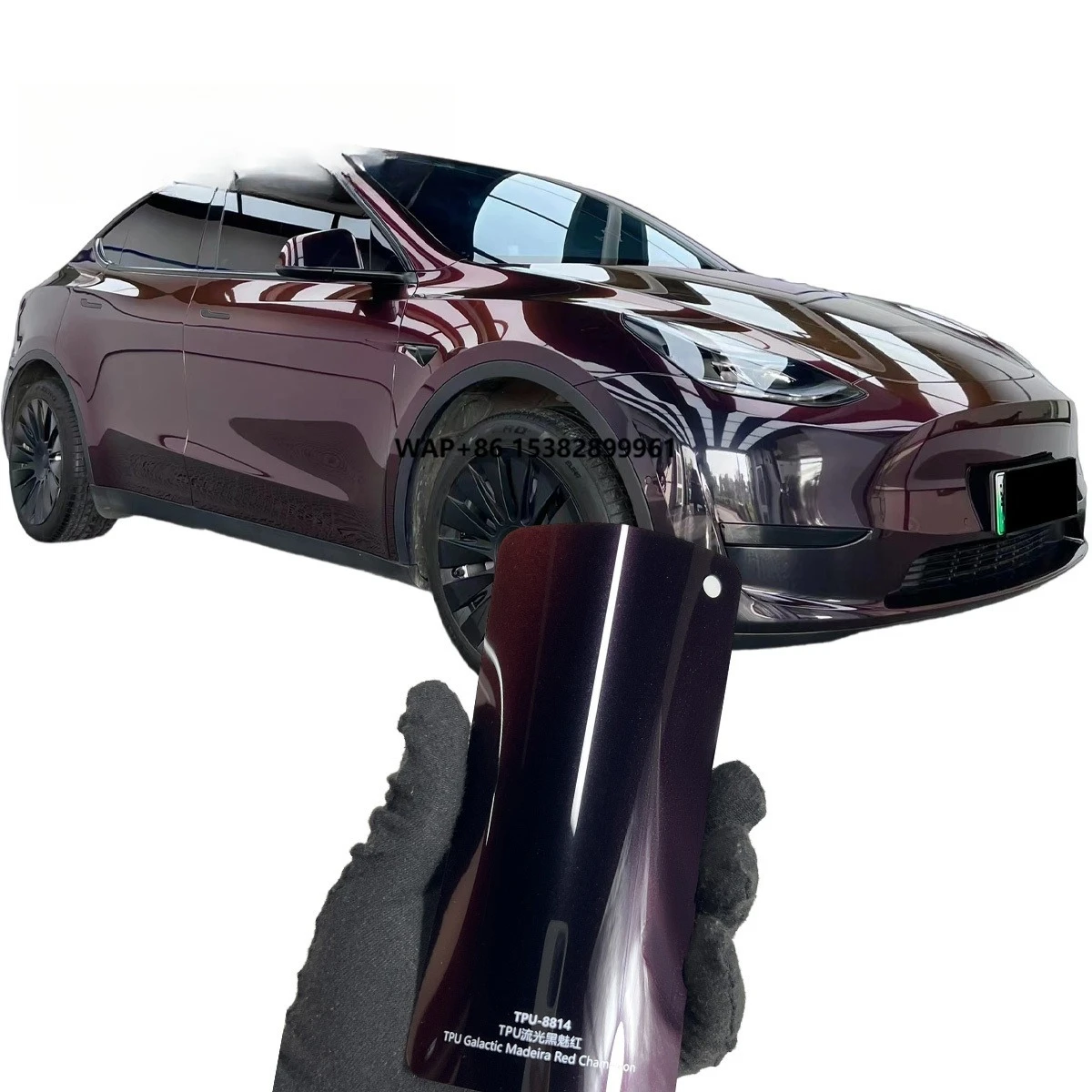 Car Stickers High Quality Instant Healing TPU Ppf Anti Yellowing Metallic Red Vinyl Wrap Paint Protection Film Color Ppf Film