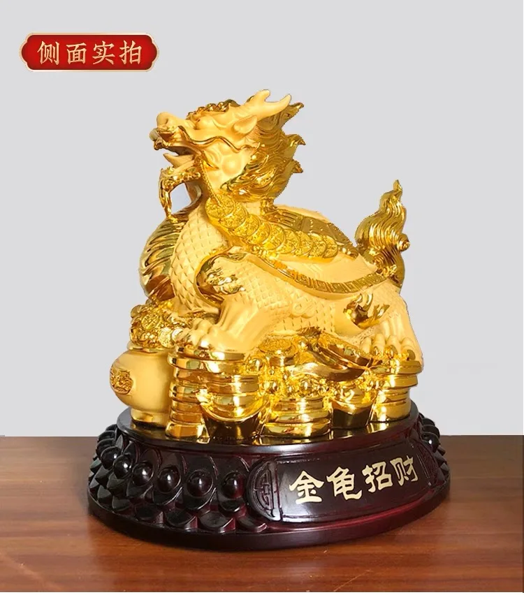 Good Omens Home SHOP Company gold Royal fortune Dragon statue LUCK thriving business money Success FENG SHUI 50% OFF