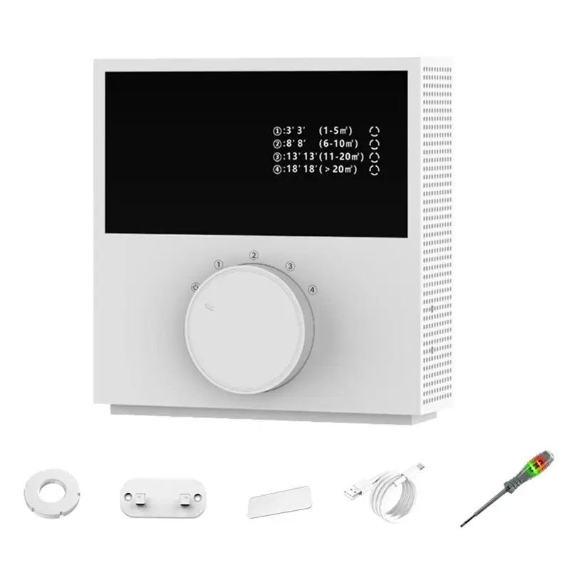 

B64B-Low Noise Smart Air Ionizer With LED Display 2400Mah USB Rechargeable Negative Air Purifier For Home
