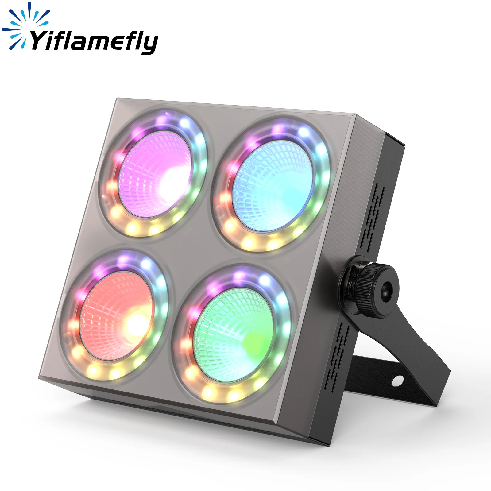 

Yiflamefly 1/2 шт. мини 80 Вт RGBW светодиодный светильник Par квадратный 4-глаз заполняющий светильник с диафрагмой DMX сценический светильник для бара, свадьбы, вечеринки