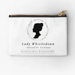 Lady Whistledown Society Papers W Laven  Zipper Pouches Women Key Underwear Money Bag Socks Wallet Small Men Storage Pocket