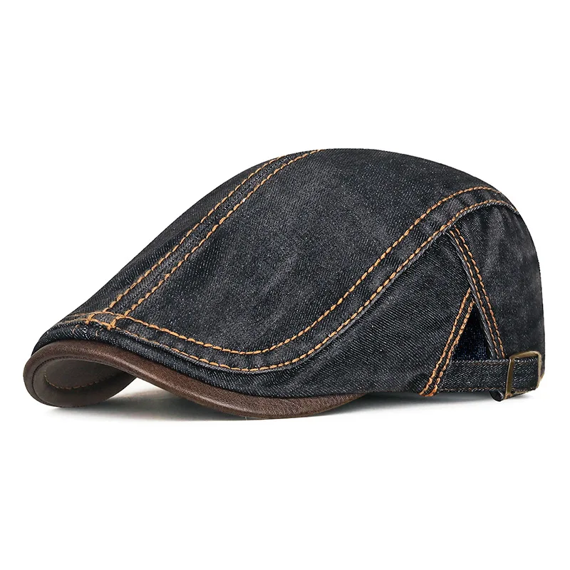 Autumn New Washable Denim Cotton Berets For Men And Women Personality Retro Vintage Distressed Camping Party Hat 모자 кепка gorras