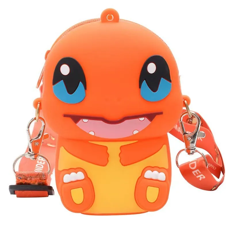 Pokemon Pikachu Lovely Fashion Bag Princess Small Storage Silicone Purse Messenger Cartoon Figures Model Toy Kids Birthday Gift image 4