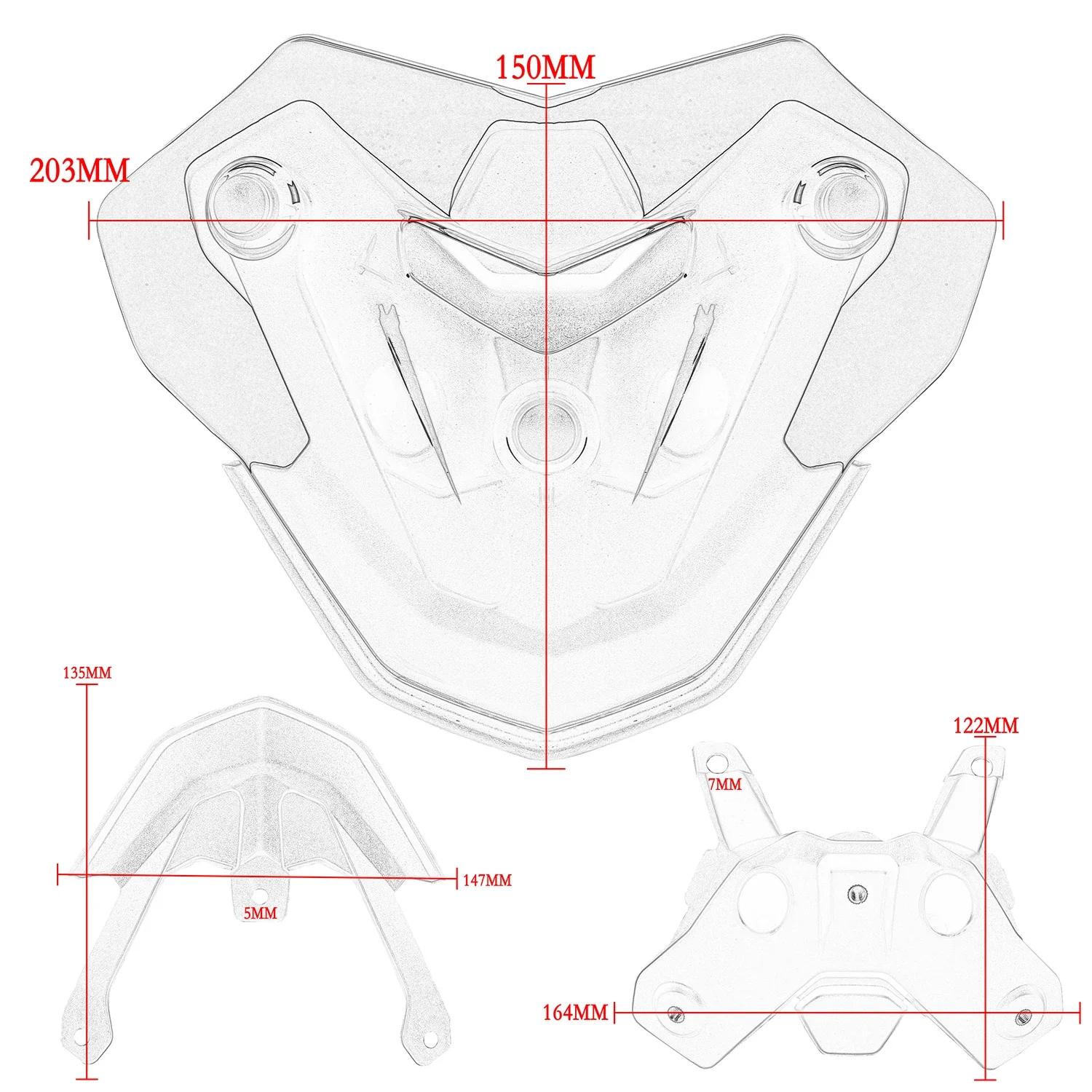WOLFLINE Windshield Windscreen for BMW F 900 R 2020 2021 2022 2023 2024 2025 Motorcycle Fairing Visor Wind Deflector