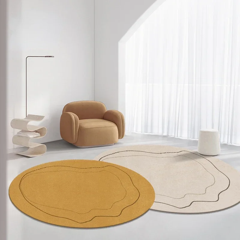 

Simple Living Room Irregular Carpet Comfortable Plush Bedroom Bedside Decorative Mat Non-slip Easy Care Thickened Large Area Rug
