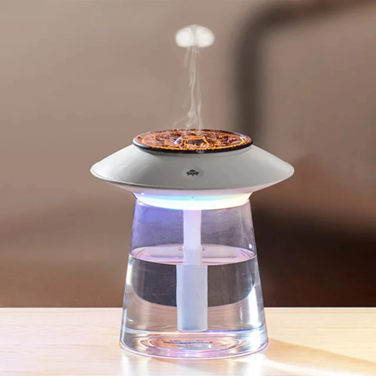 Simulierter Quallen-Luftbefeuchter, USB-Aufladung, 1200 mAh, batteriebetriebener Ultraschall-Wasserdiffusor, Luftbefeuchter