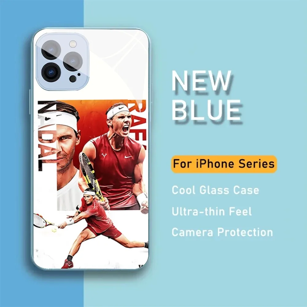 Tennis Superstar Rafael Nadal Phone Case For IPhone 15 14 13 12 Mini 11 Pro Max X XS XR 6 7 8 SE Plus Glass Hard Cover